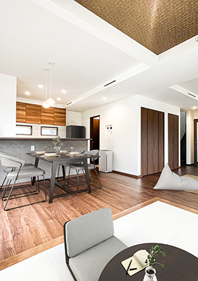 落ち着きのあるナチュラルモダンなお家