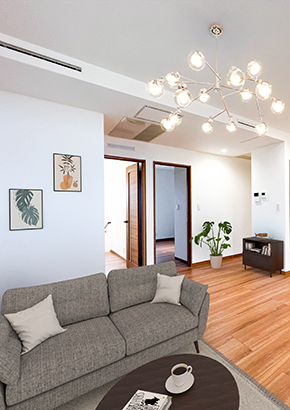 1階と2階にLDKがあるナチュラルモダンな2世帯住宅