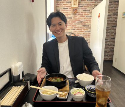 昼食に麻婆豆腐を食べに行きました！